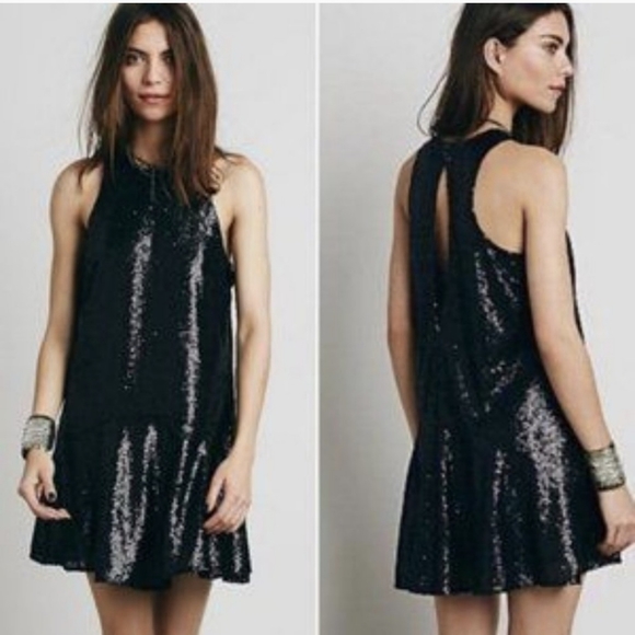 Free People Dresses Free People Liquid Shine Sequin Mini Dress